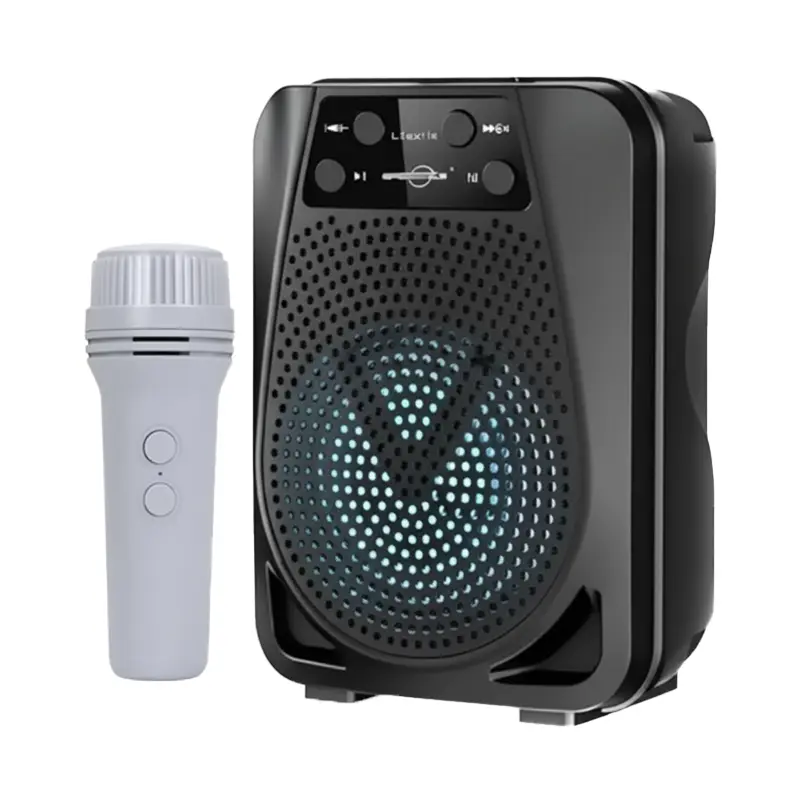 GTS-2116 portable Bluetooth speaker with wireless microphone and retail box
